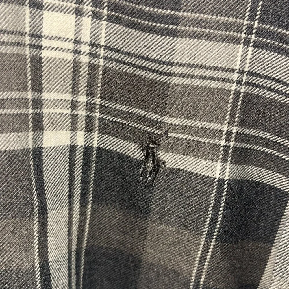 POLO Ralph Lauren Men's‎ Long Sleeve Brown Plaid Fannel Button Down Shirt XXL